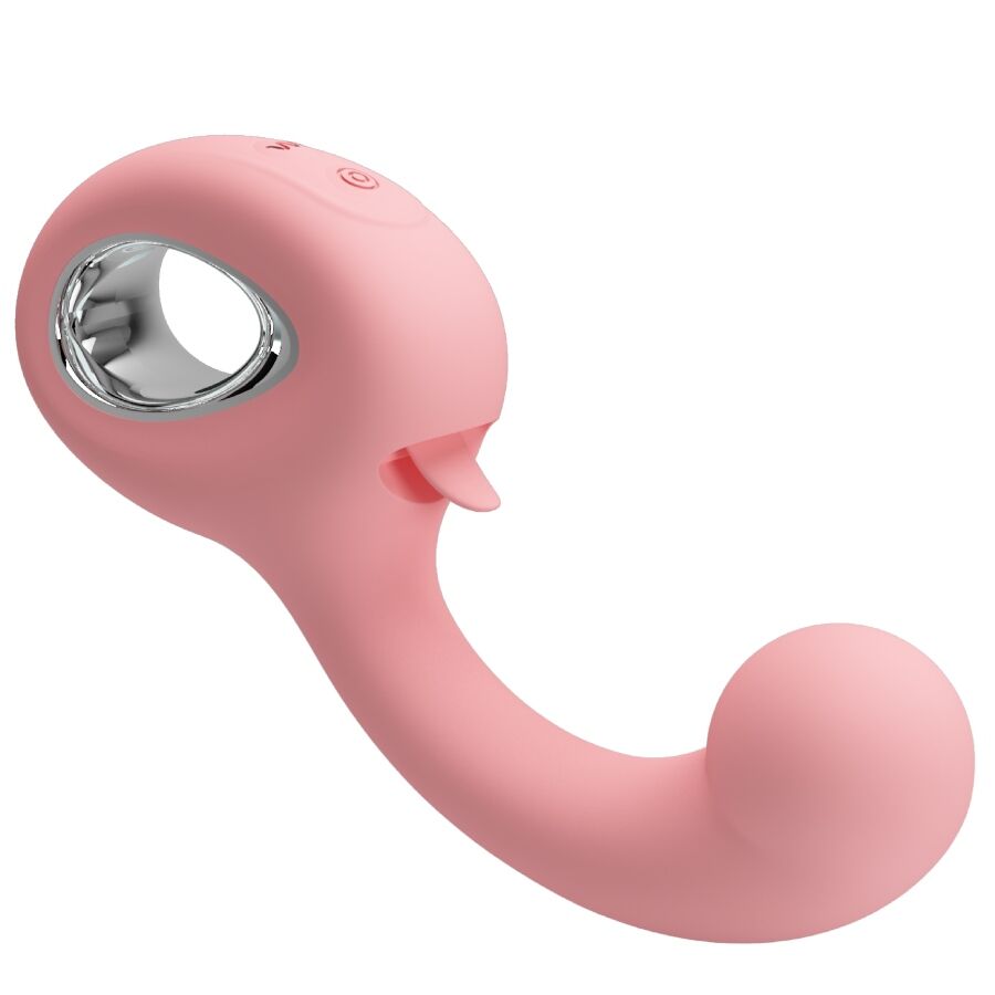 PRETTY LOVE - VIBRATEUR POINT G + STIMULATEUR DE CLITORIS ERYNNYES 10 VIBRATIONS ROSE – Image 4