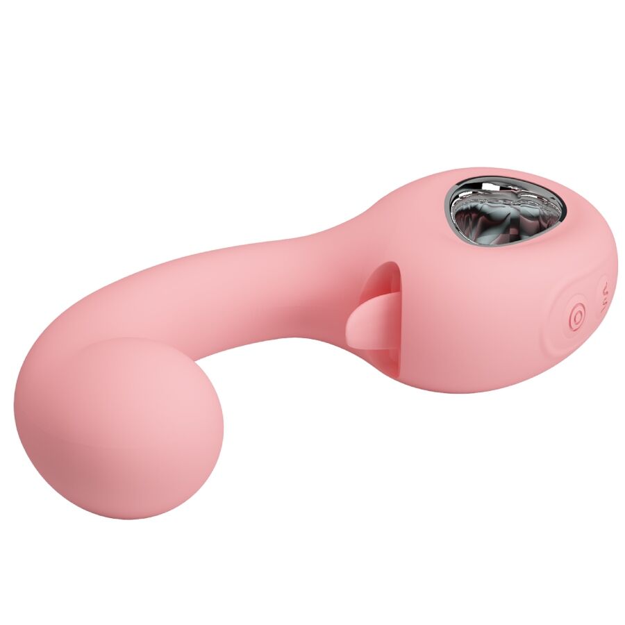 PRETTY LOVE - VIBRATEUR POINT G + STIMULATEUR DE CLITORIS ERYNNYES 10 VIBRATIONS ROSE – Image 5