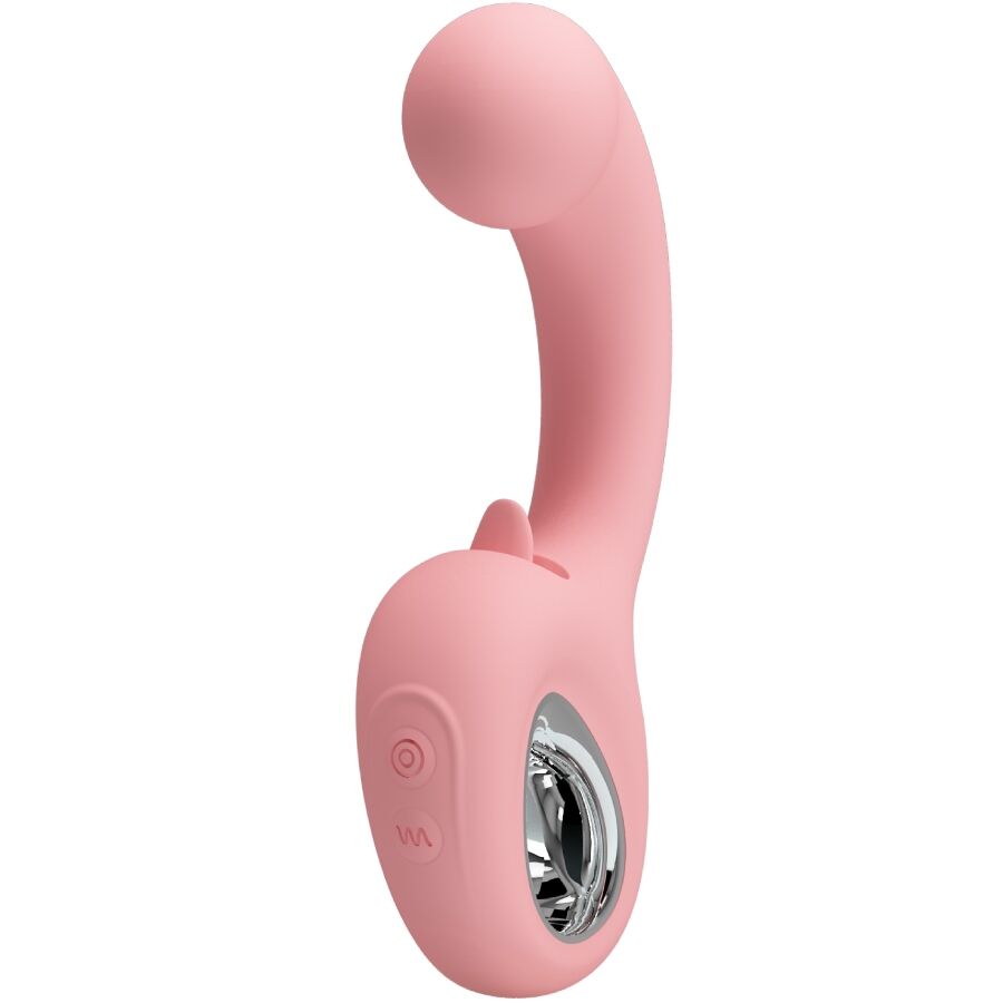 PRETTY LOVE - VIBRATEUR POINT G + STIMULATEUR DE CLITORIS ERYNNYES 10 VIBRATIONS ROSE – Image 2