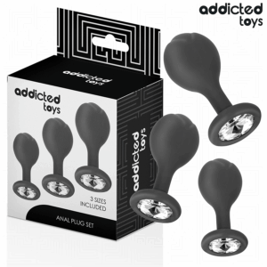 ADDICTED TOYS - LOT DE 3 PLUG ANAL AVEC BIJOU