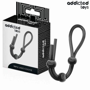 ADDICTED TOYS - CORDE EN SILICONE POUR LE PÉNIS À TRIPLE BOUCLE