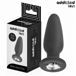 ADDICTED TOYS - PLUG ANAL AVEC BIJOU TAILLE M 10,4 CM
