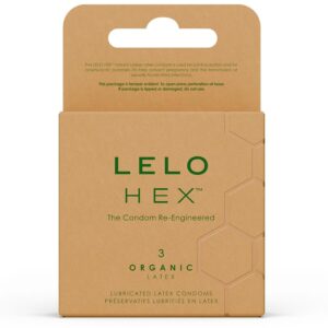 LELO - HEX BOÎTE DE PRÉSERVATIFS BIOLOGIQUES 3 UNITÉS