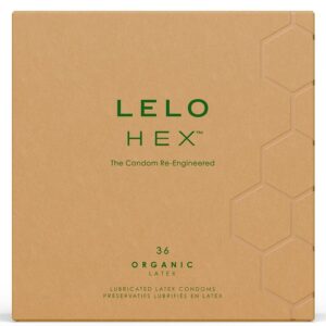 LELO - HEX BOÎTE DE PRÉSERVATIFS BIOLOGIQUES 36 UNITÉS