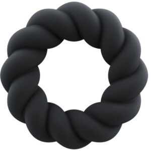 ROCKS-OFF - ANNEAU DE MASTURBATION EN SILICONE NOIR TWIST
