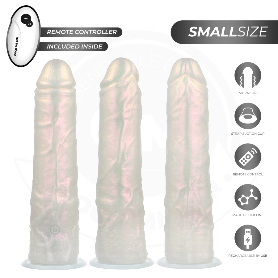 COCK MILLER - GODE AVEC VENTOUSE, LUMIÈRES ET VIBRATIONS AVEC TÉLÉCOMMANDE BLANC 19,5 CM – Image 4
