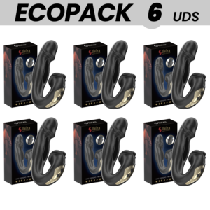 ECOPACKS 6 UNITÉS - VIBRATEUR IBIZA ROSE EFFET FLICKING ET STIMULATEUR DE CLITO