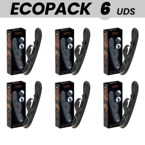 ECOPACKS 6 UNITÉS - VIBRATEUR LAPIN PUISSANT IBIZA AVEC PERLE ROULANTE MASSANTE