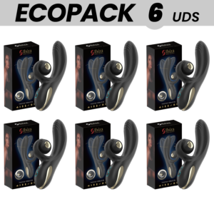 ECOPACKS 6 UNITÉS - VIBRATEUR IBIZA TWISTER AVEC STIMULATEUR DE COURBES ET VIBRO-ROTATION