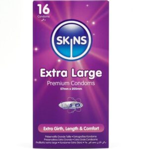 SKINS - PACK DE 16 PRÉSERVATIFS EXTRA LARGES PREMIUM