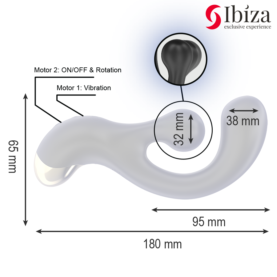 IBIZA - STIMULATEUR VIBRANT ET ROTATIF – Image 5
