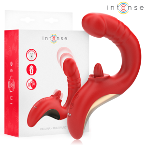 INTENSE - VIBRATEUR ET STIMULATEUR PAULINA EN FORME DE U ROUGE