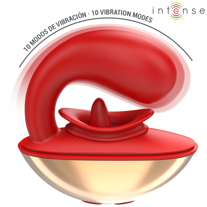 INTENSE - VIBRATEUR STIMULATEUR MARIAH EN FORME DE U 10 VIBRATIONS ROUGE – Image 4