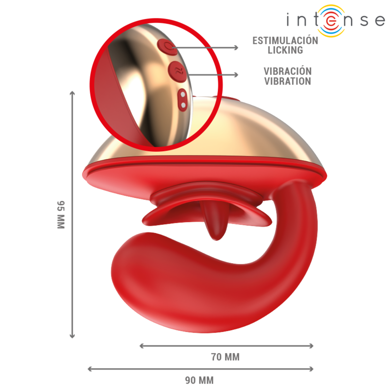 INTENSE - VIBRATEUR STIMULATEUR MARIAH EN FORME DE U 10 VIBRATIONS ROUGE – Image 5