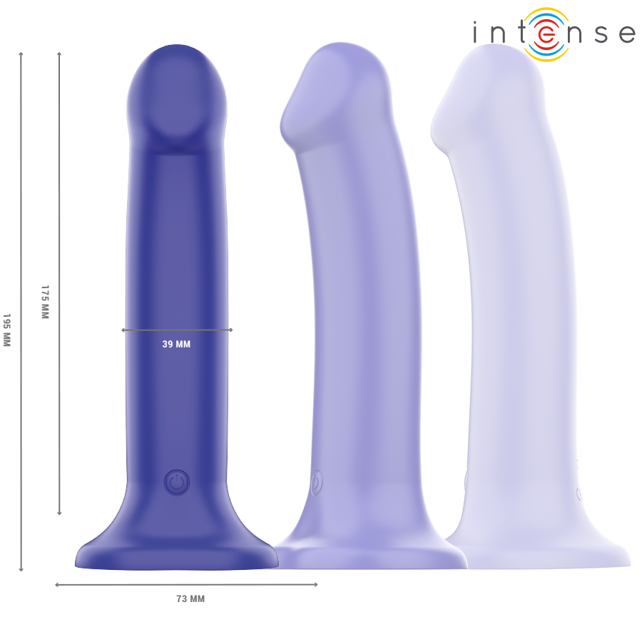 INTENSE - VICTORIA VIBRATEUR AVEC VENTOUSE 10 VIBRATIONS BLEU FONCÉ TÉLÉCOMMANDE – Image 3