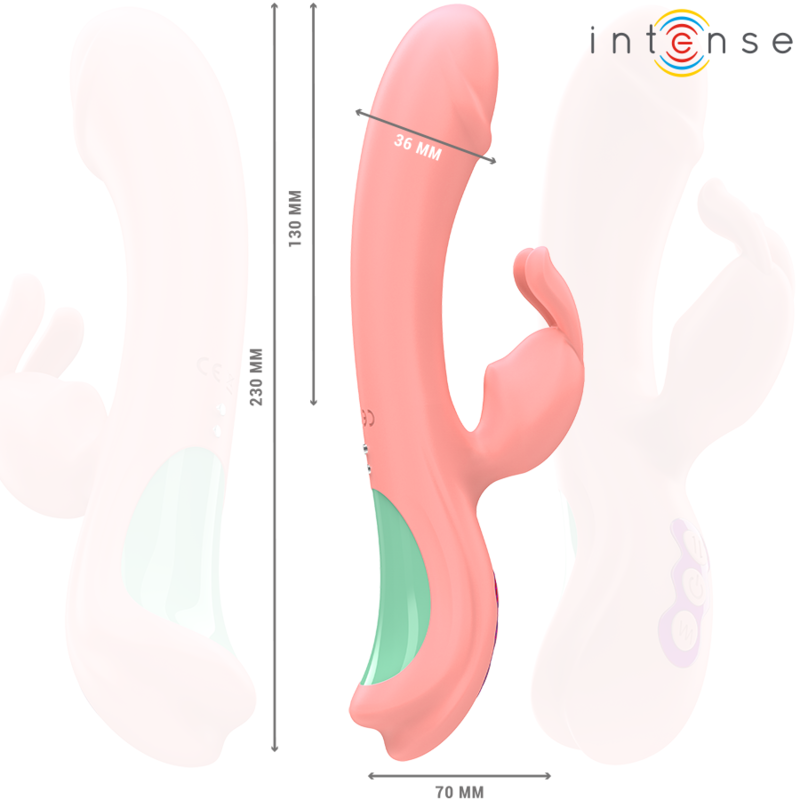 INTENSE - RACHEL VIBRATEUR RABBIT 5 VIBRATIONS ROSE – Image 4