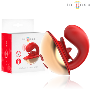 INTENSE - VIBRATEUR  STIMULATEUR MARIAH EN FORME DE U 10 VIBRATIONS ROUGE