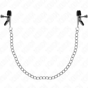 KINK - PINCES À TAMELON CHAÎNE PLATE ARGENT 34 CM