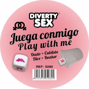 DIABLO PICANTE - DÉ DUR BLANC AVEC POSITIONS FÉMININES ET CUBE