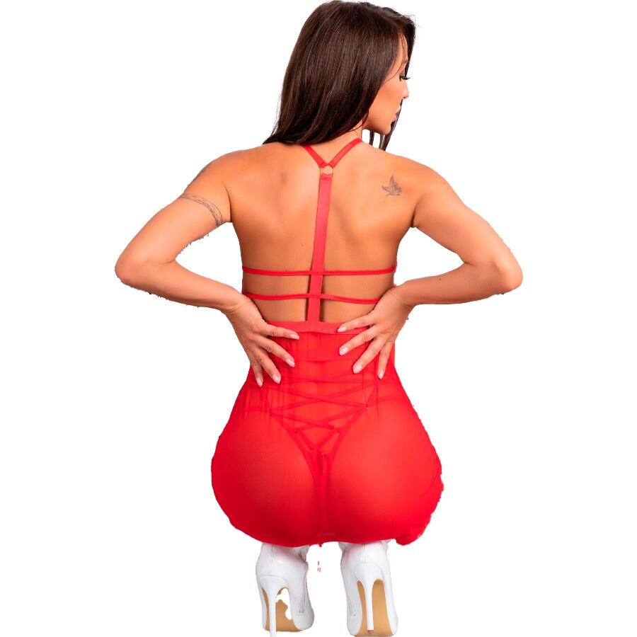 LIVCO CORSETTI FASHION - SANTAS CANDY LC 90722 CAMISA + TANGA NAVIDEÑO S/M – Image 3