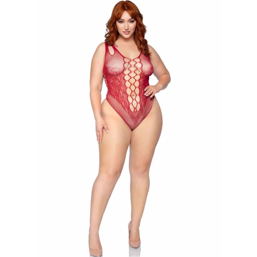 LEG AVENUE - 81641X BODY SANS COUTURE BORDEAUX TAILLE 1X/2X – Image 4