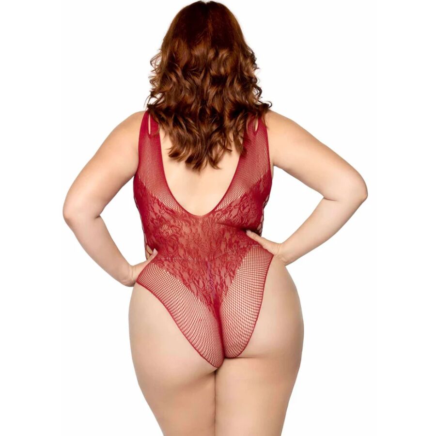LEG AVENUE - 81641X BODY SANS COUTURE BORDEAUX TAILLE 1X/2X – Image 3