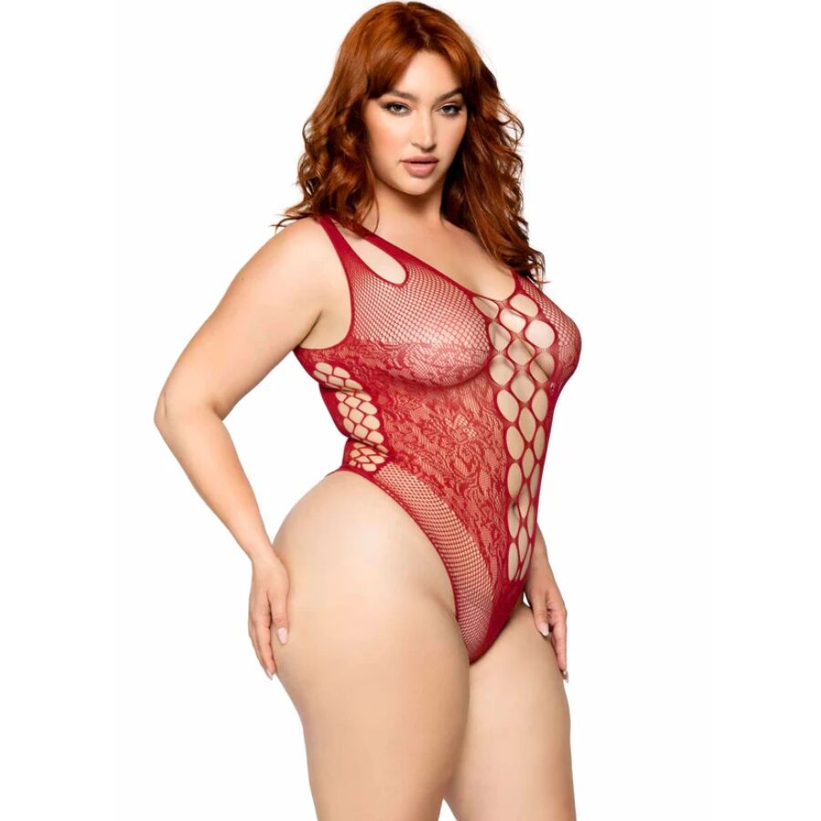 LEG AVENUE - 81641X BODY SANS COUTURE BORDEAUX TAILLE 1X/2X – Image 2
