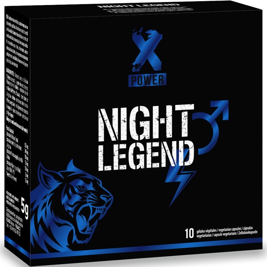 XPOWER - NIGHT LEGEND STIMULANT À ACTION RAPIDE POUR LÉRECTION ET LA PERFORMANCE 10 CAPSULES
