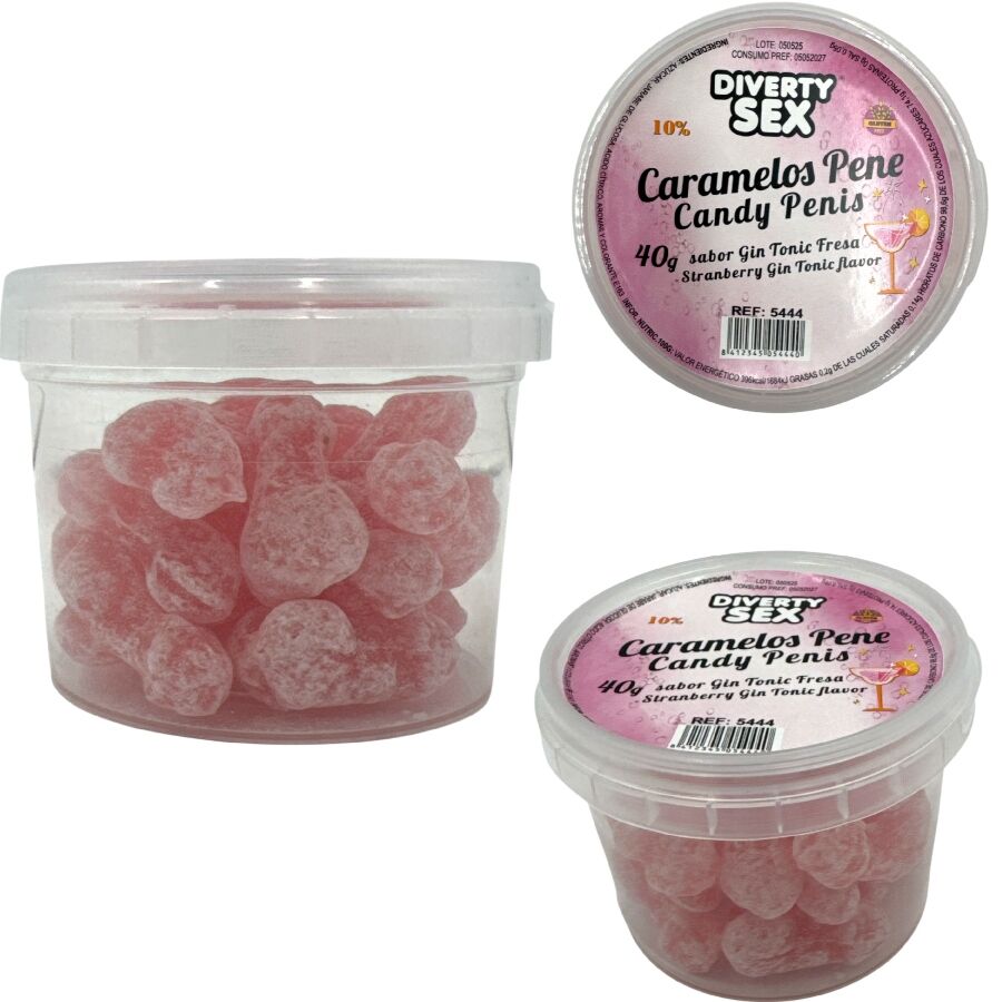 DIABLO PICANTE - 20 BONBONS PÉNIS À LA SAVEUR GIN  TONIC
