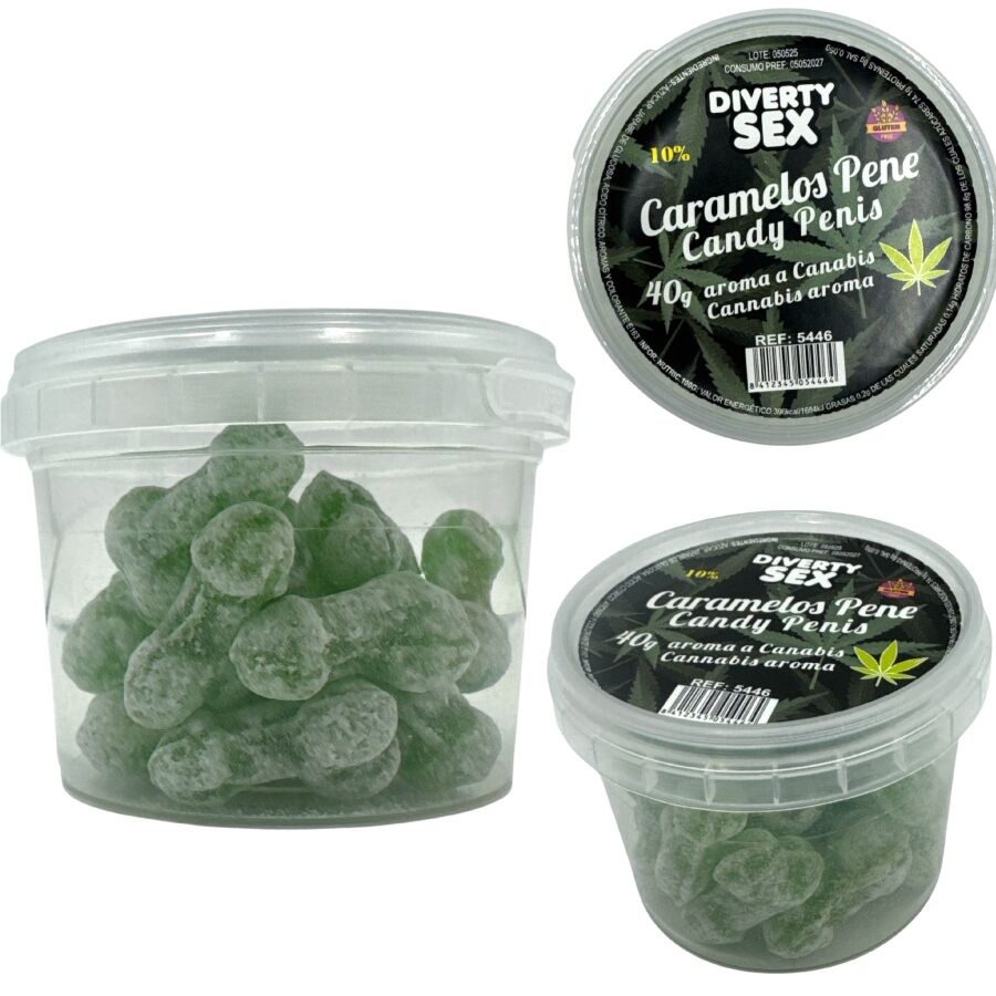 DIABLO GOLOSO - 20 BONBONS POUR PÉNIS ARÔME CANNABIS