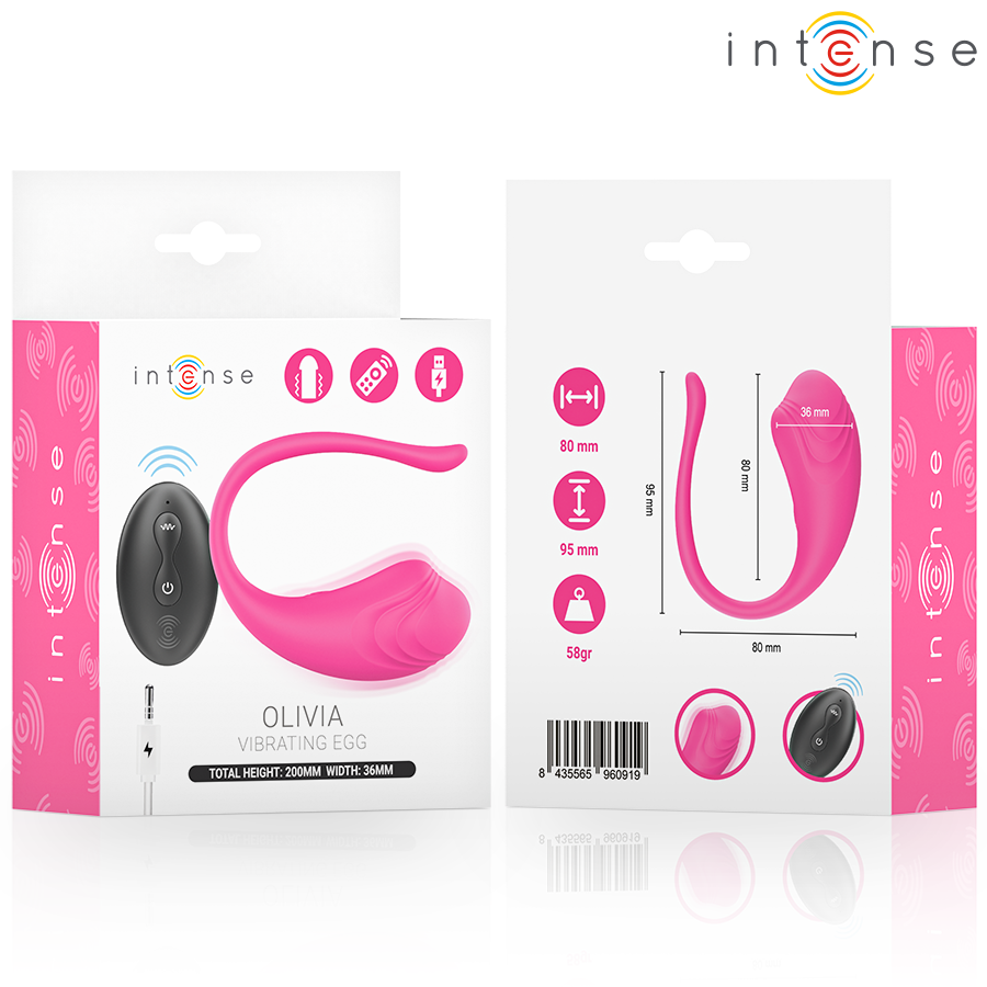Intense - Œuf Vibrant Olivia Pink Avec Télécommande 3 Intense - Œuf Vibrant Olivia Pink Avec Télécommande – Image 3