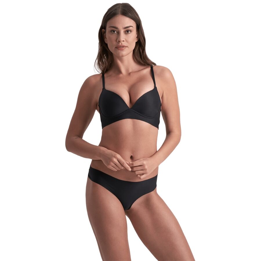 BYE-BRA - PACK 2 STRINGS INVISIBLES BEIGE Y NOIR TAILLE S – Image 5