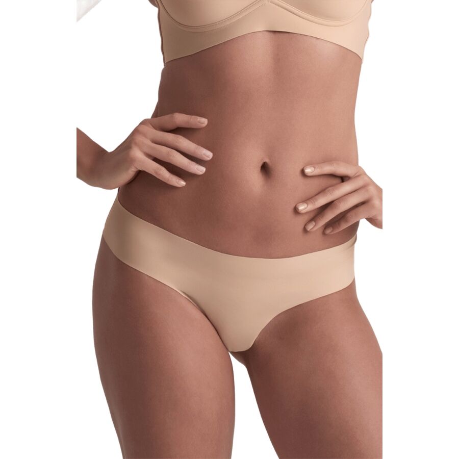 BYE-BRA - PACK 2 STRINGS INVISIBLES BEIGE Y NOIR TAILLE S – Image 2