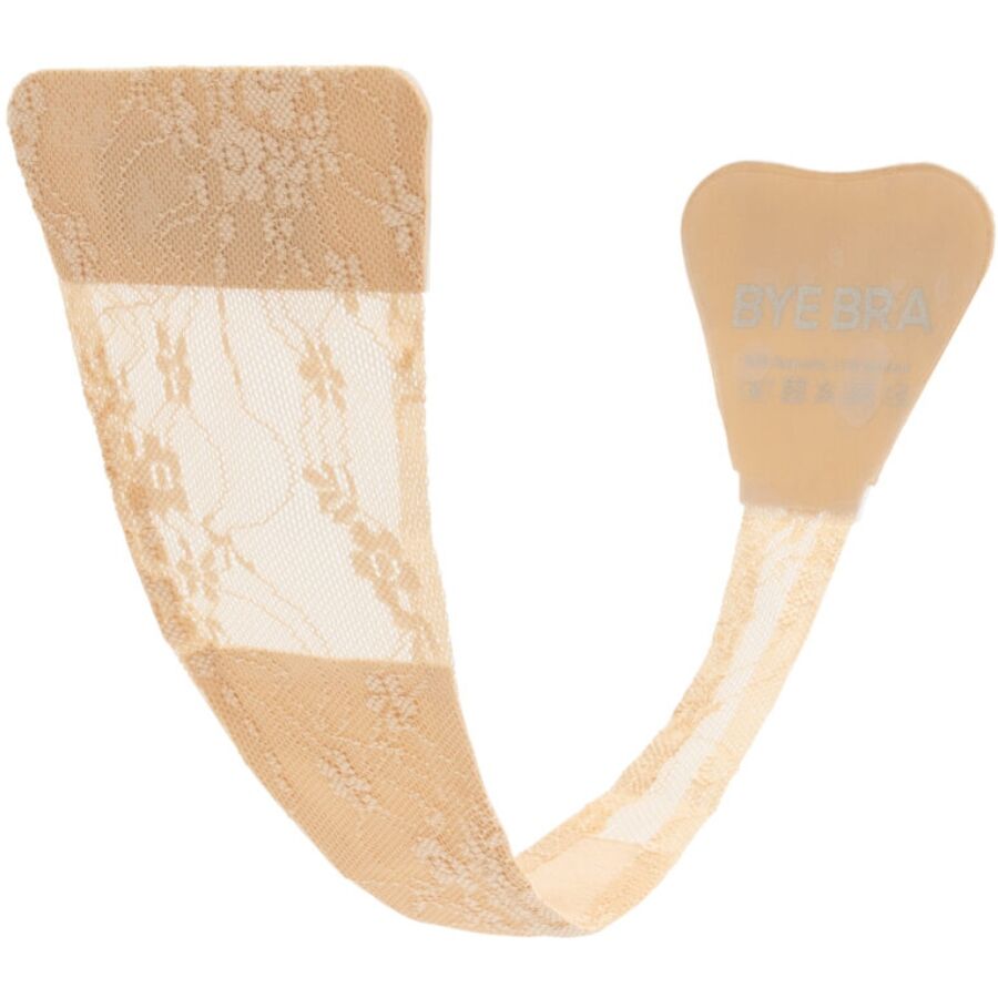 BYE-BRA - STRING ADHESIVO DENTELLE BEIGE TAILLE UNIQUE