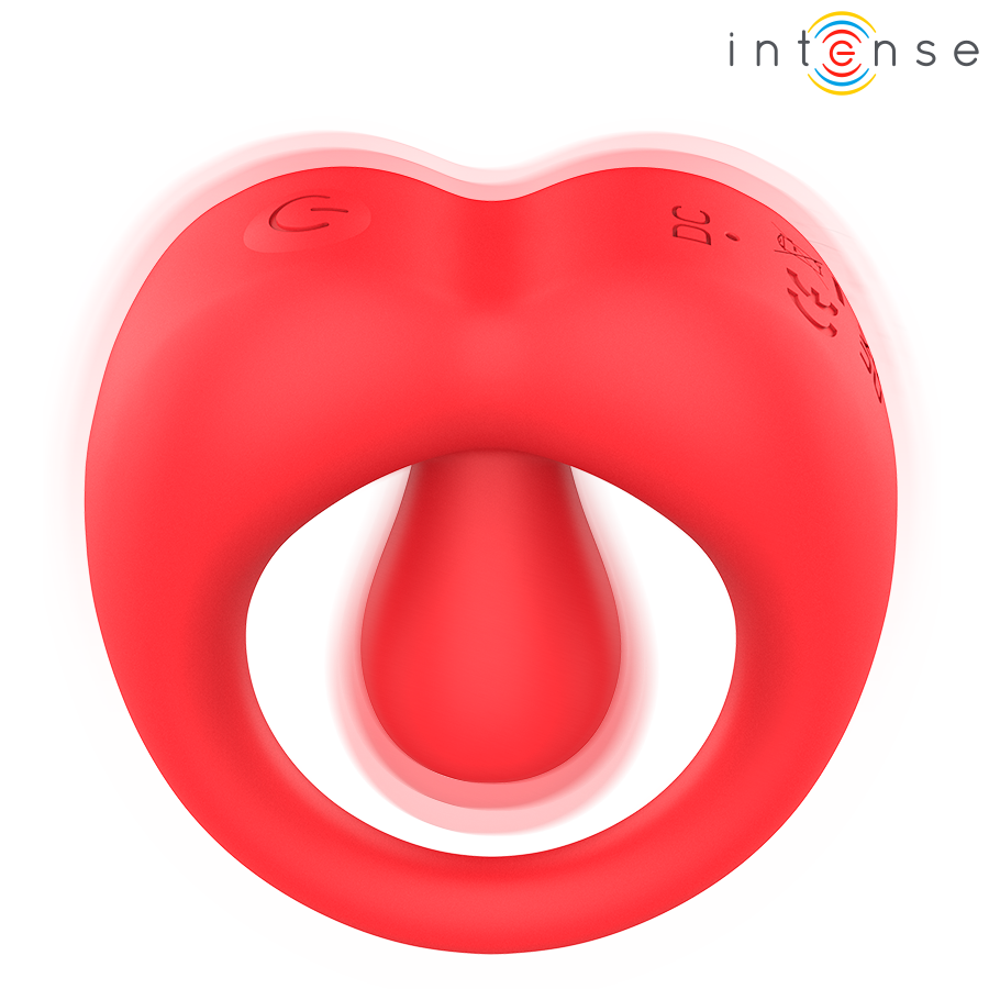 INTENSE - RUSSELL ANNEAU VIBRATEUR CON ESTIMULACIÓN DE CLÍTORIS ROUGE – Image 5