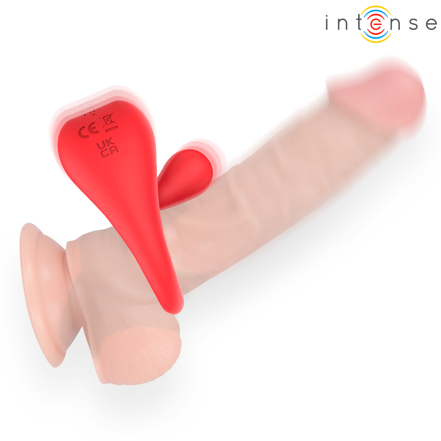 INTENSE - RUSSELL ANNEAU VIBRATEUR CON ESTIMULACIÓN DE CLÍTORIS ROUGE – Image 2