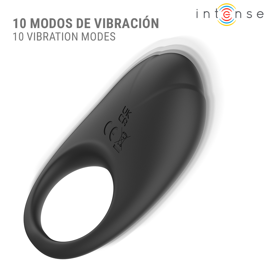Intense - Merlotte Anillo Vibrador Con Estimulación De Clítoris Negro 5 INTENSE - MERLOTTE ANNEAU VIBRATEUR CON ESTIMULACIÓN DE CLÍTORIS NOIR – Image 5