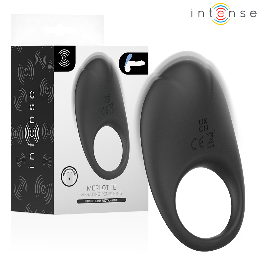 Intense - Merlotte Anillo Vibrador Con Estimulación De Clítoris Negro 2 INTENSE - MERLOTTE ANNEAU VIBRATEUR CON ESTIMULACIÓN DE CLÍTORIS NOIR – Image 2
