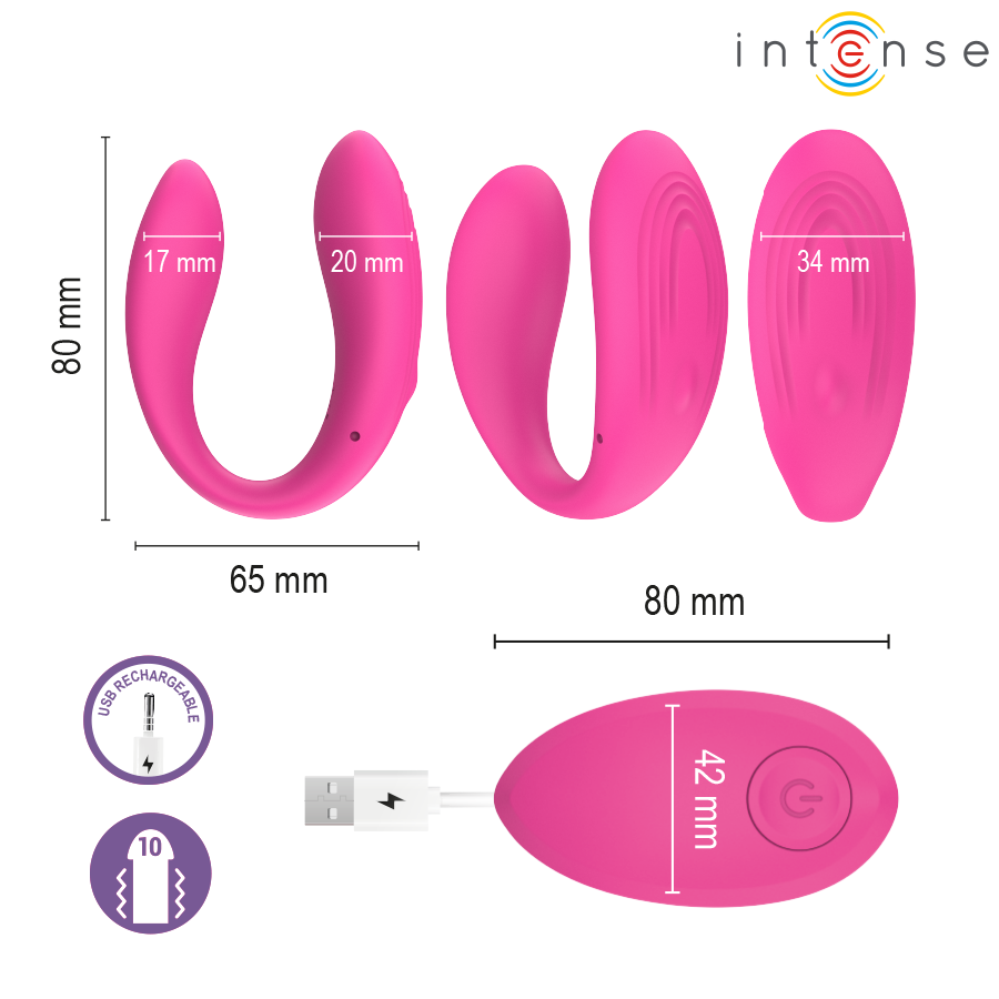 INTENSE - NORA STIMULATEUR À PINCE VIBRANTE ROSE – Image 4