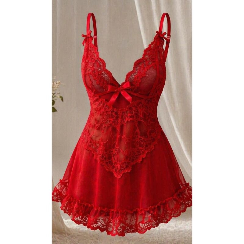 LIVCO CORSETTI FASHION - ENSEMBLE NUIT T-SHIRT + CULOTTE ROUGE 2028 L/XL – Image 4