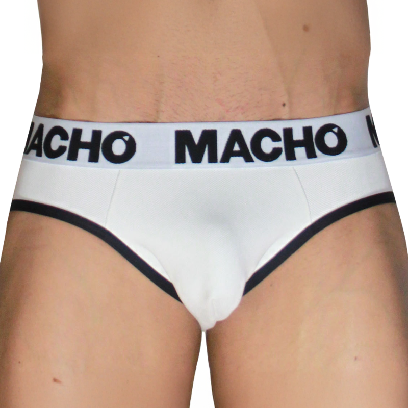 MACHO - MCH006 SLIP CLÁSICO BLANC + NOIR S – Image 2