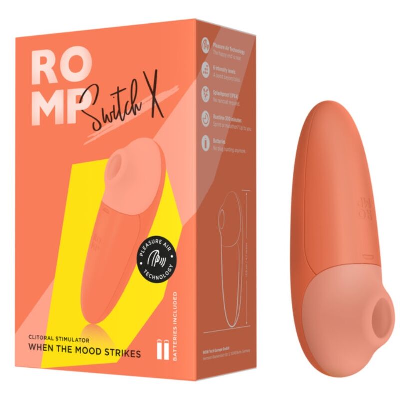 Romp - Switch X Stimulateur Clitorial 6 Niveaux Orange 5 Romp - Switch X Stimulateur Clitorial 6 Niveaux Orange – Image 5