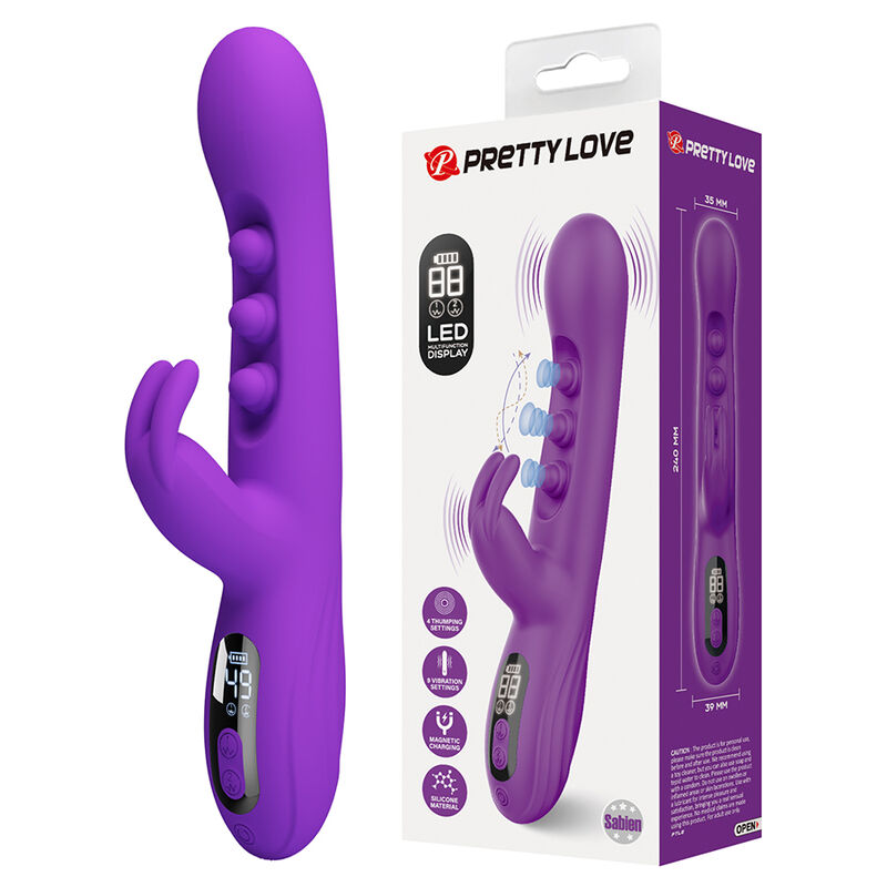Pretty Love - Vibrateur Lapin Sabien Avec Stimulation Par Tapotements Et Led Violette 2 PRETTY LOVE - VIBRATEUR LAPIN SABIEN AVEC STIMULATION PAR TAPOTEMENTS ET LED VIOLETTE – Image 2