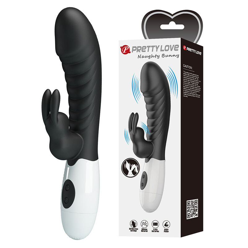 Pretty Love - Vibrateur Lapin Naughty Bunny 30 Fonctions Noir 2 PRETTY LOVE - VIBRATEUR LAPIN NAUGHTY BUNNY 30 FONCTIONS NOIR – Image 2