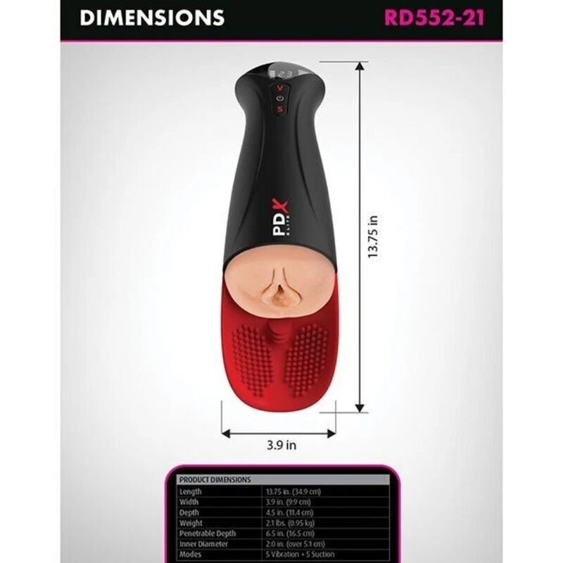 PDX ELITE - FUCK-O-MATIC PRO XL MASTURBATEUR AUTOMATIQUE 42 CM – Image 5