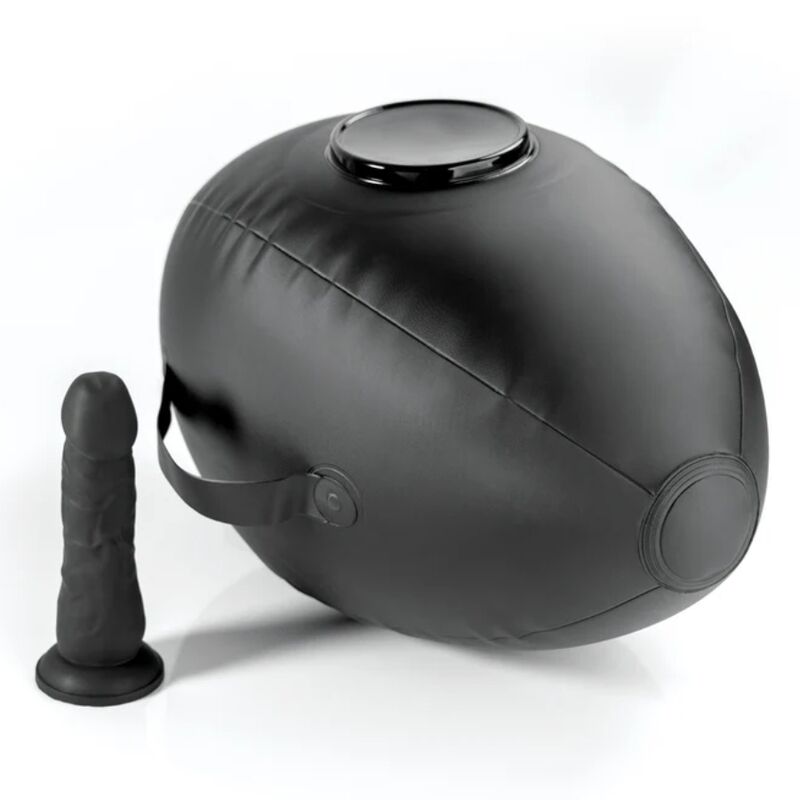 FETISH FANTASY SERIES - BODY DOCK BOULE GONFLABLE AVEC GODEMICHET NOIR 41,9 CM – Image 2