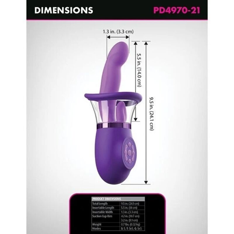 FANTASY FOR HER - VIBRATEUR LAPIN PRO PLUS ULTIMATE PLEASURE VIOLET 20,3 CM – Image 4