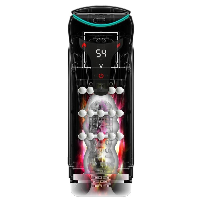 PDX ELITE - MOTO-BATOR PRO MASTURBATEUR À POUSSE AUTOMATIQUE VIBRANT ET CHAUFFANT 26,5 CM – Image 5