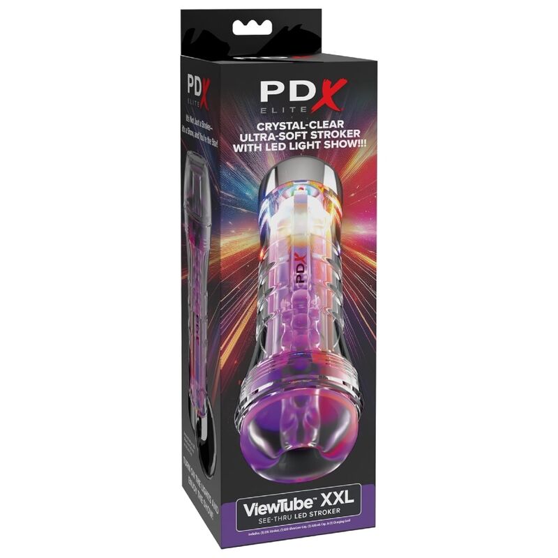 PDX ELITE - VIEWTUBE XXL LED TRANSPARENT STROKER 27,3 CM – Image 5
