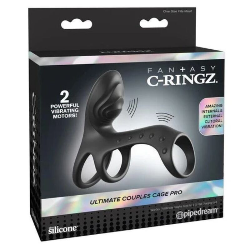 FANTASY C-RINGZ - ANNEAU PÉNIS VIBRANT ULTIMATE COUPLES CAGE PRO 19,5 CM – Image 5